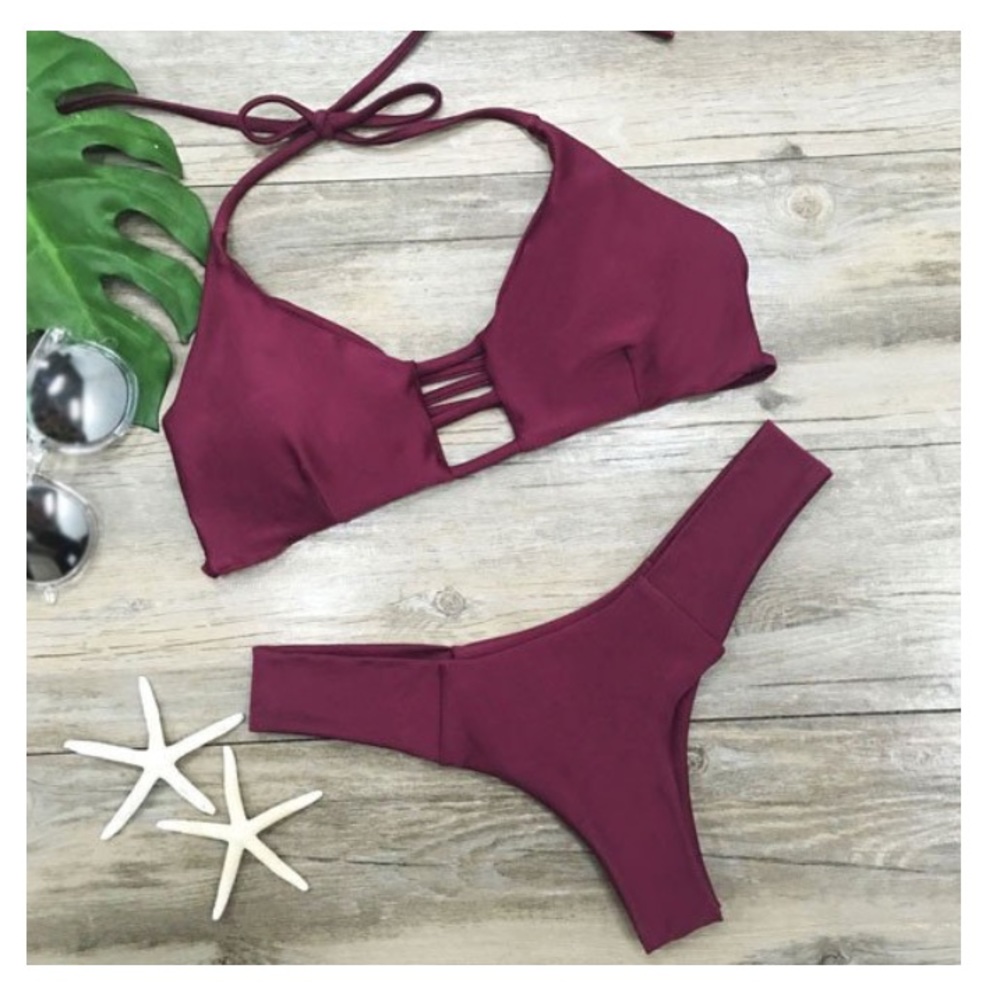Cute Maroon Bikini