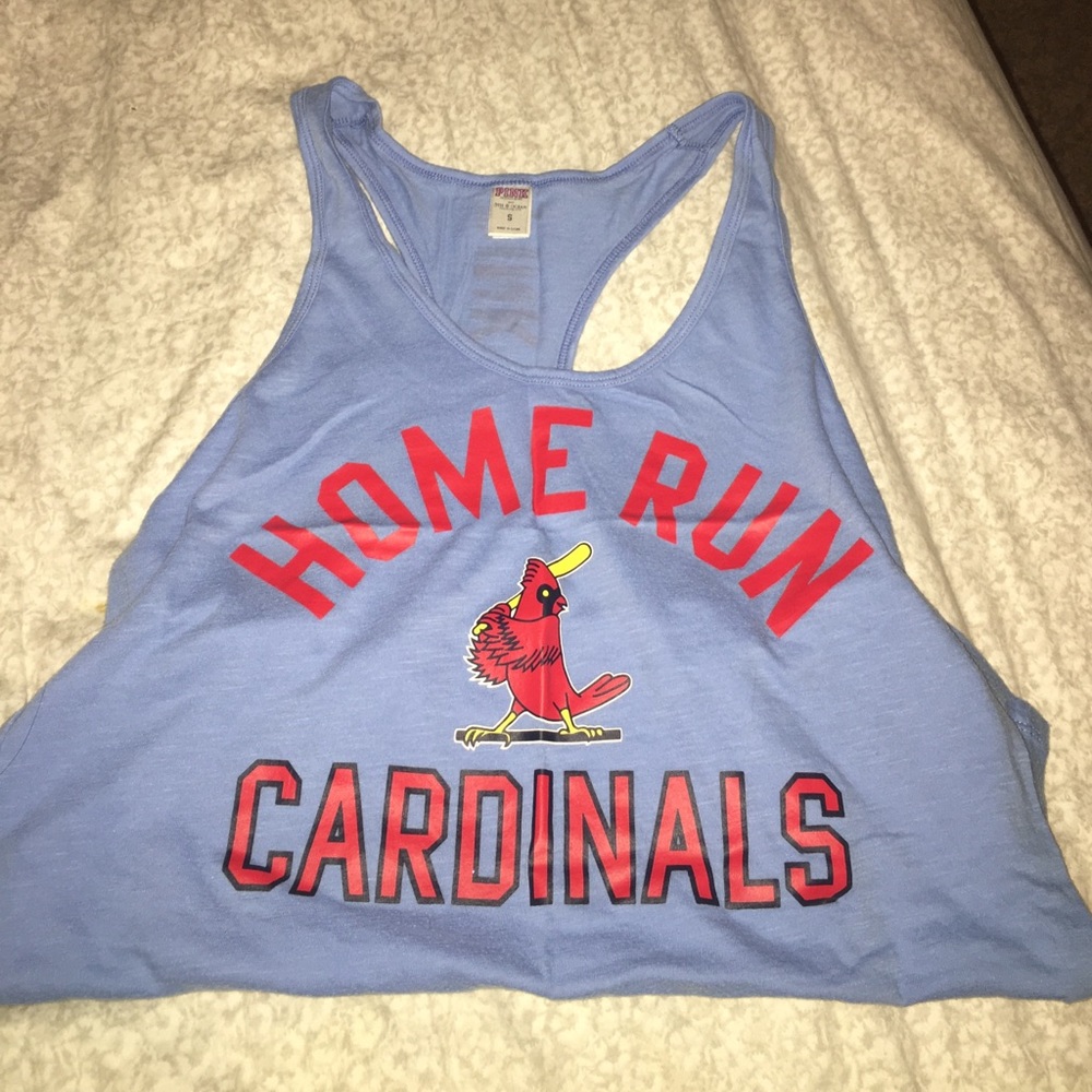 Pink baseball tank top