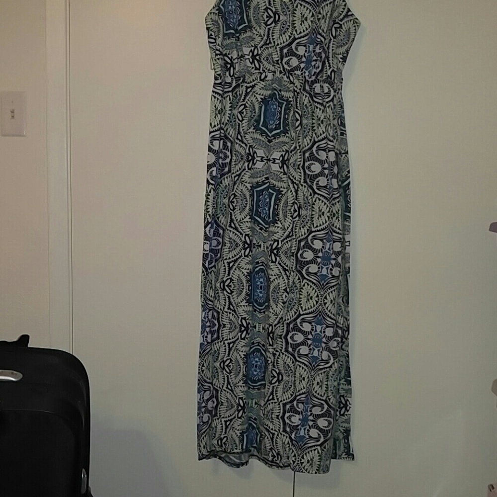 Tropical print maxi