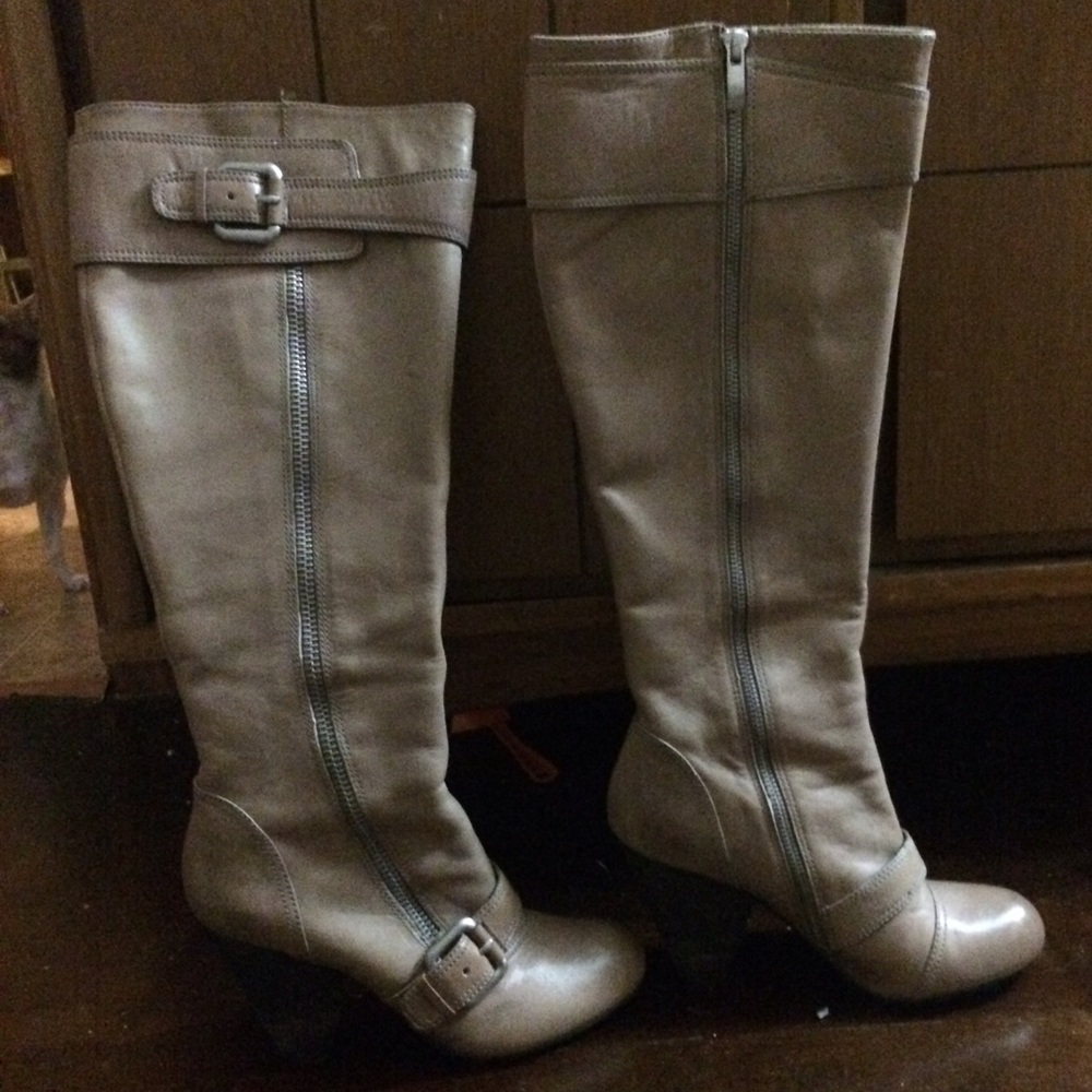 Knee high leather boots