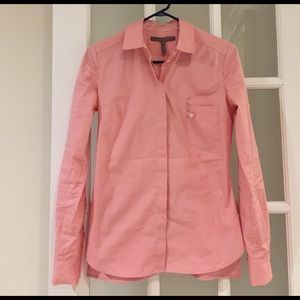 halston Heritage pink button down shirt