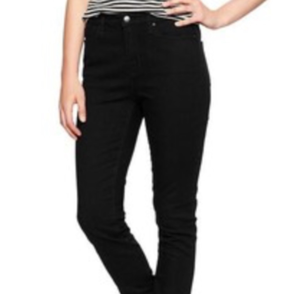 Gap high waisted black jeans size 24r