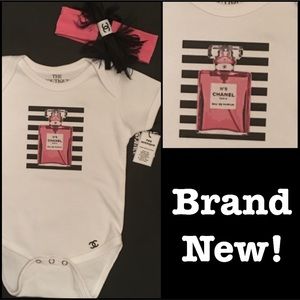 Fashion Baby Girl Onesie Set with Headband