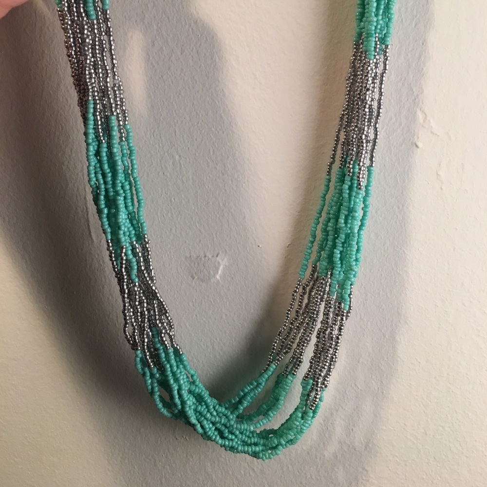 Teal & Silver Statement Jewelry