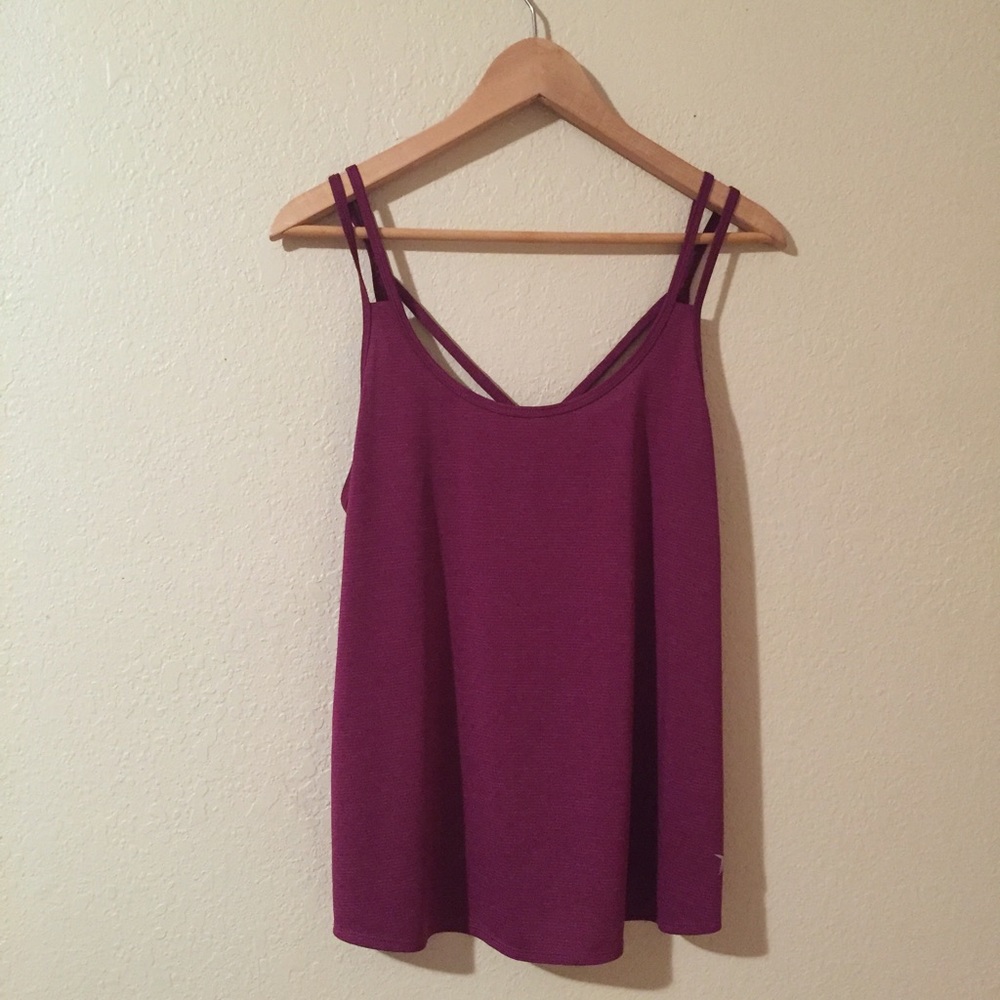 Dark purple work out tank top