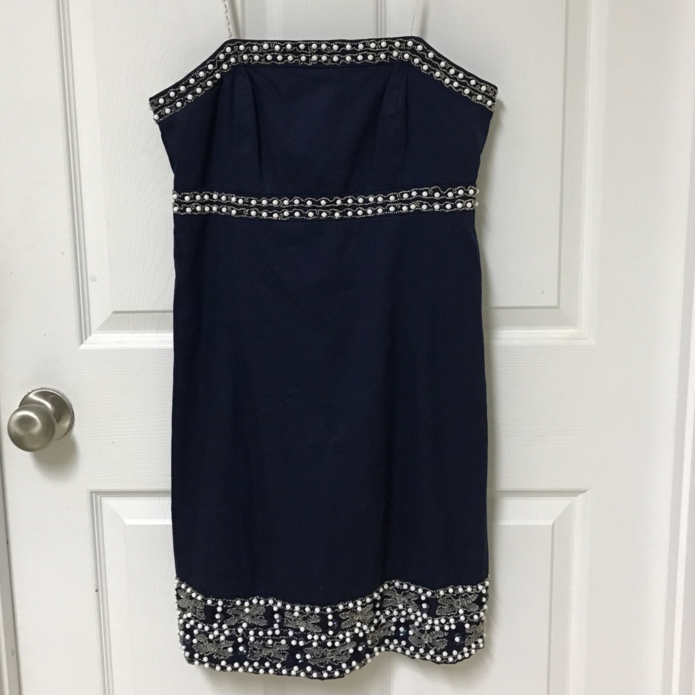 Navy beaded dress