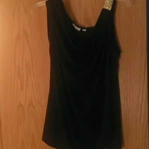 New York and Company Gold and Black shirt