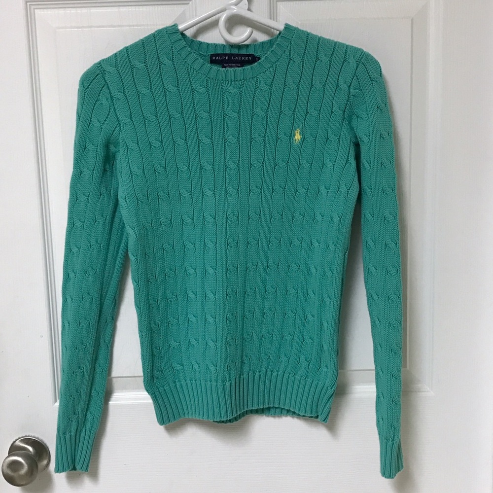 Polo cable knit sweater