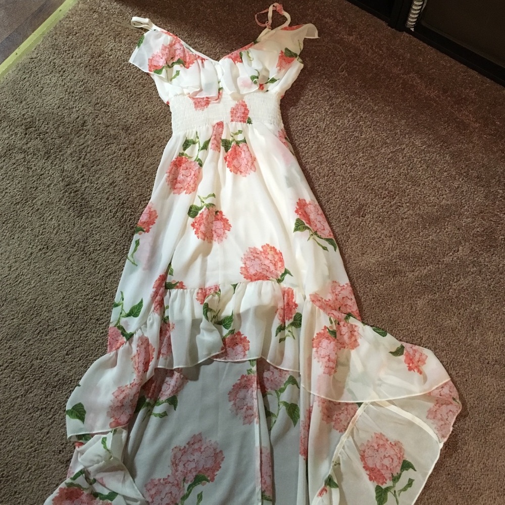OBO -- White polyester floral dress