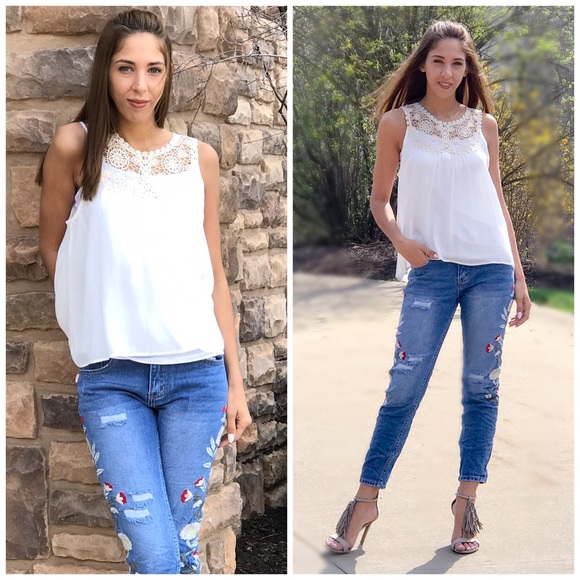 Olivia Crochet Sleeveless Blouse - Picture 3 of 4