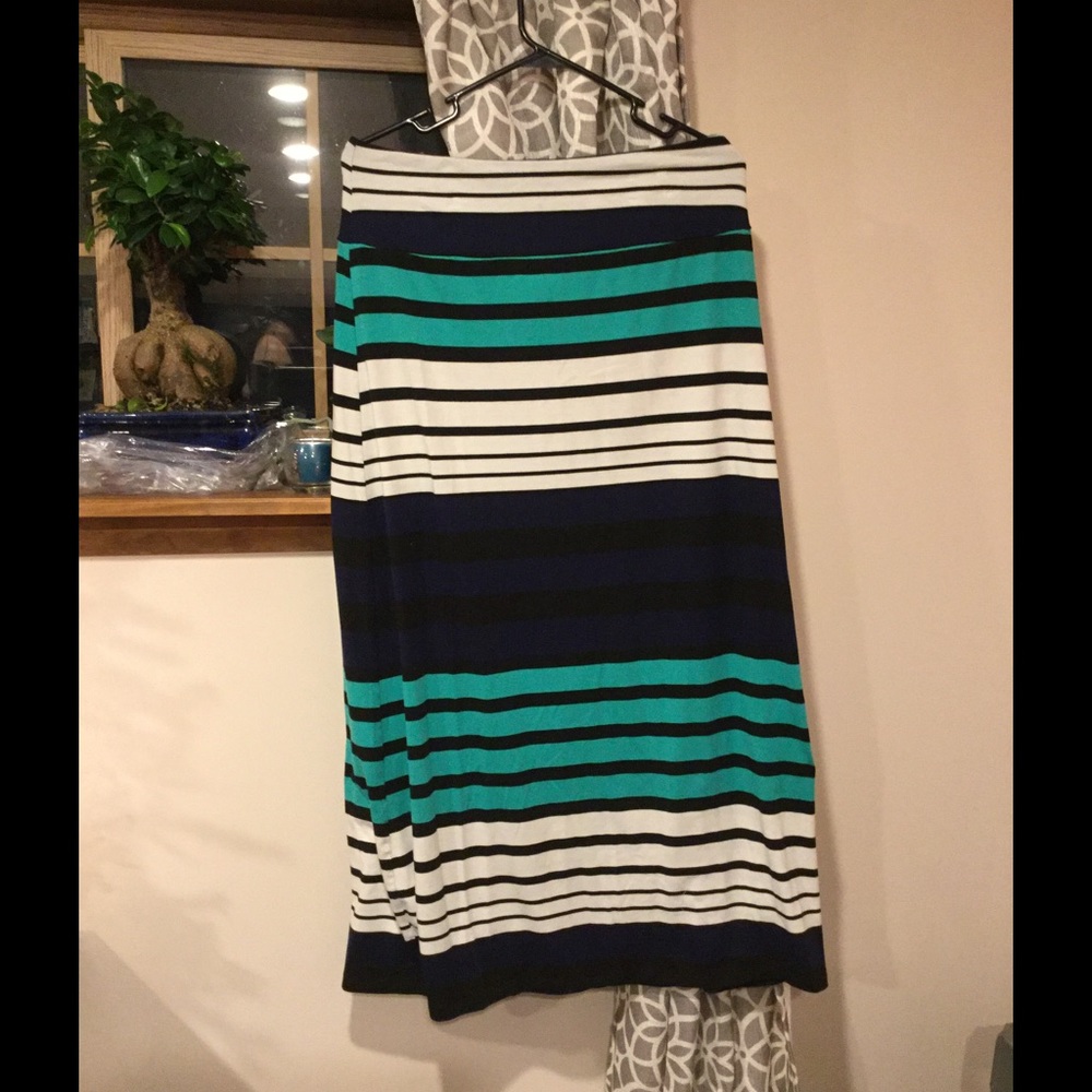 Blue Striped Mossimo Maxi