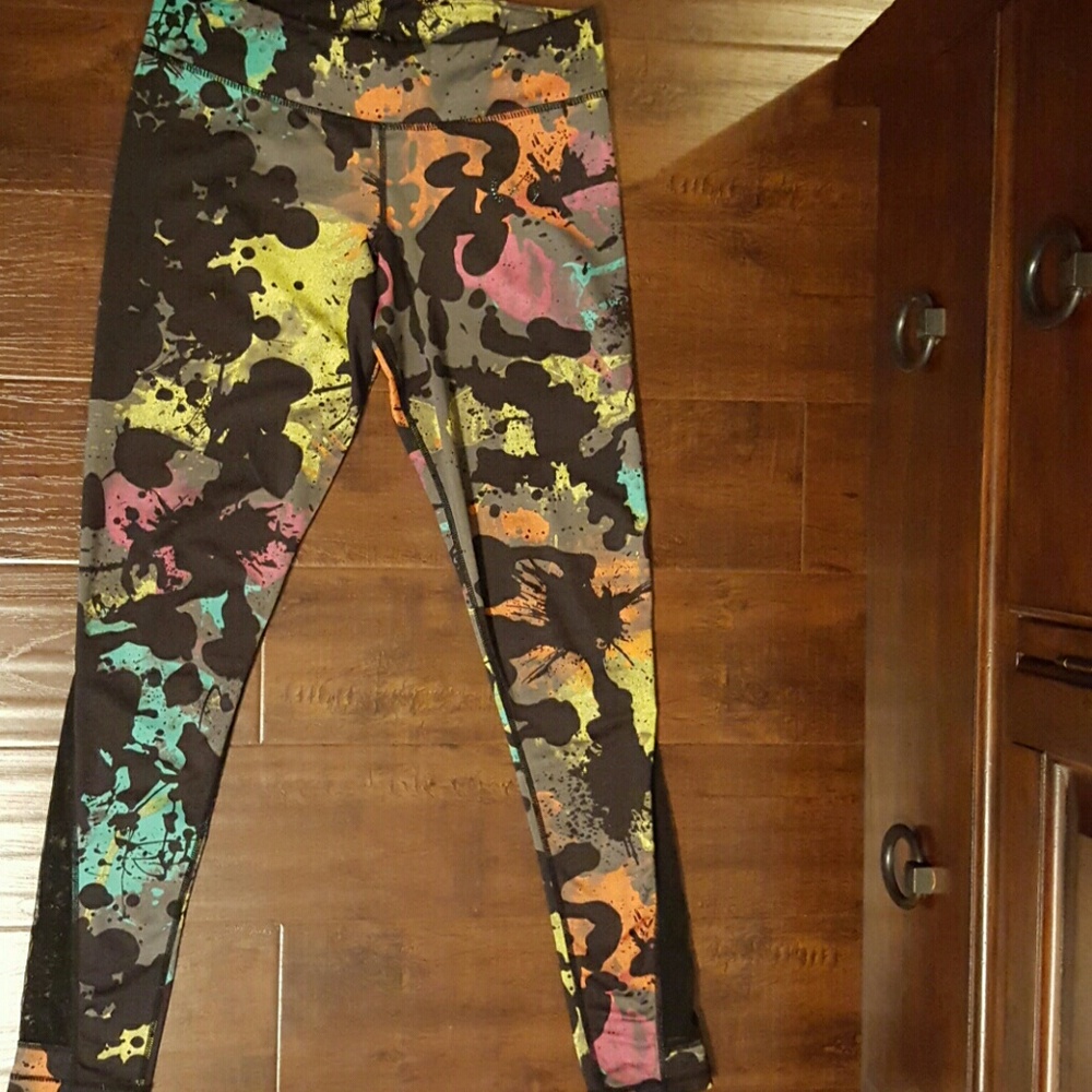 TLF Infinity compression tights with see thru mesh