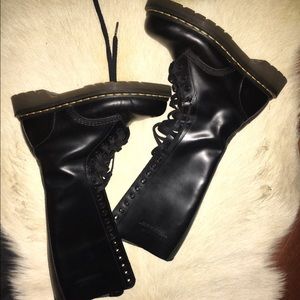 Black knee high Dr. Martains