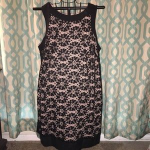 NWOT. Black with lace dress. Size 20.
