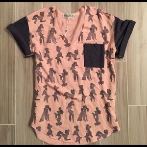 NWT Poodle Dance Wildfox Sweatshirt Tee