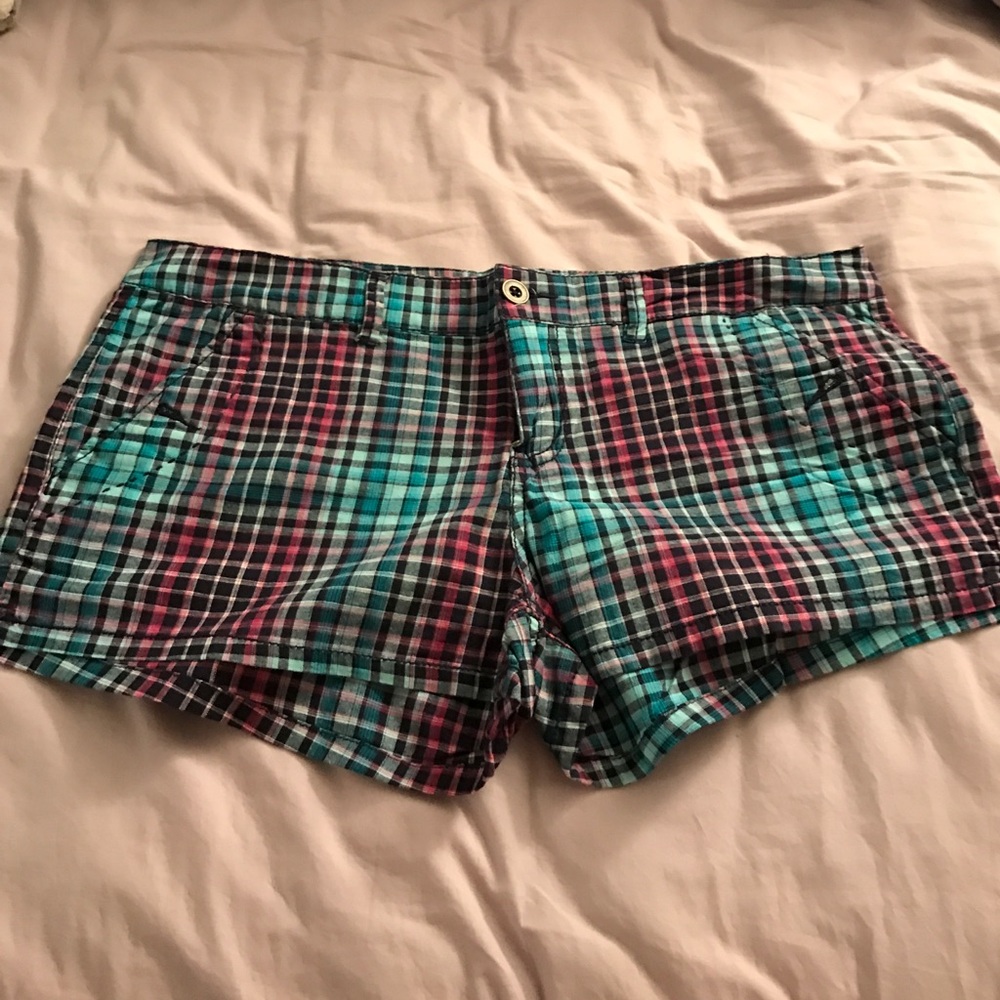 Plaid mini shorts
