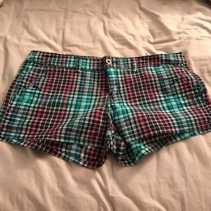 Plaid mini shorts