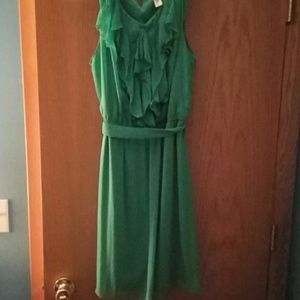 Emma and Michele Green Ruffle Dress