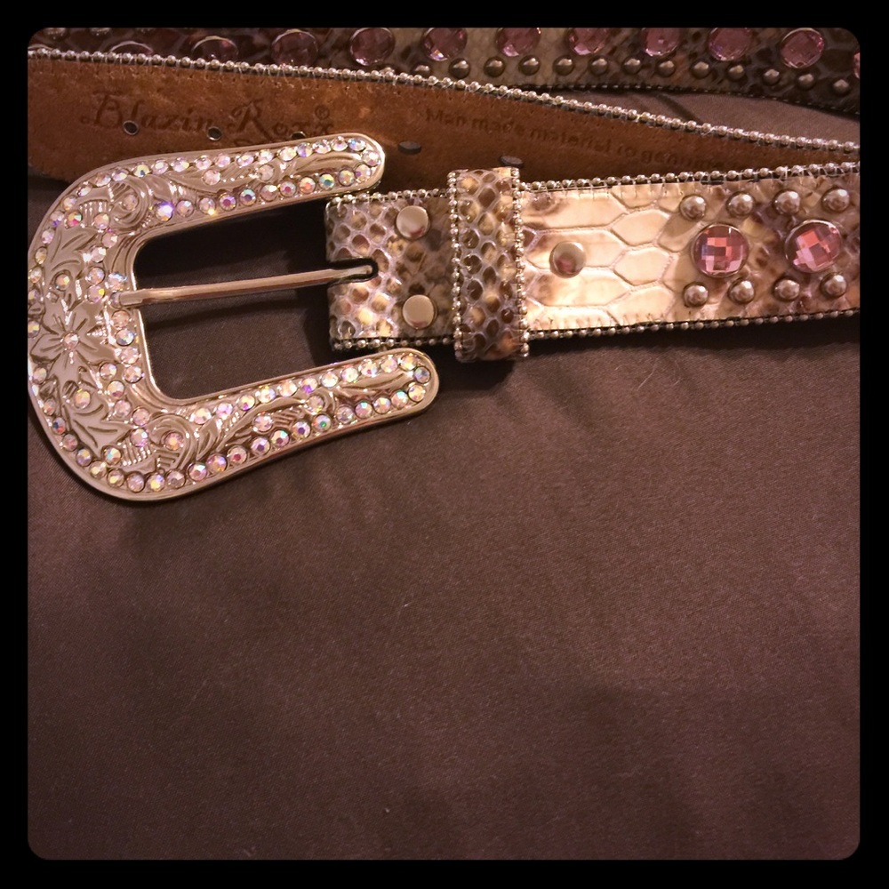 Blazin Roxx sparkle pink western cowgirl belt