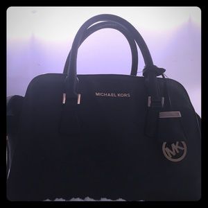 Michael Kors Black Leather Hand Bag