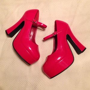 Pleaser Red Dolly Maryjane high heels