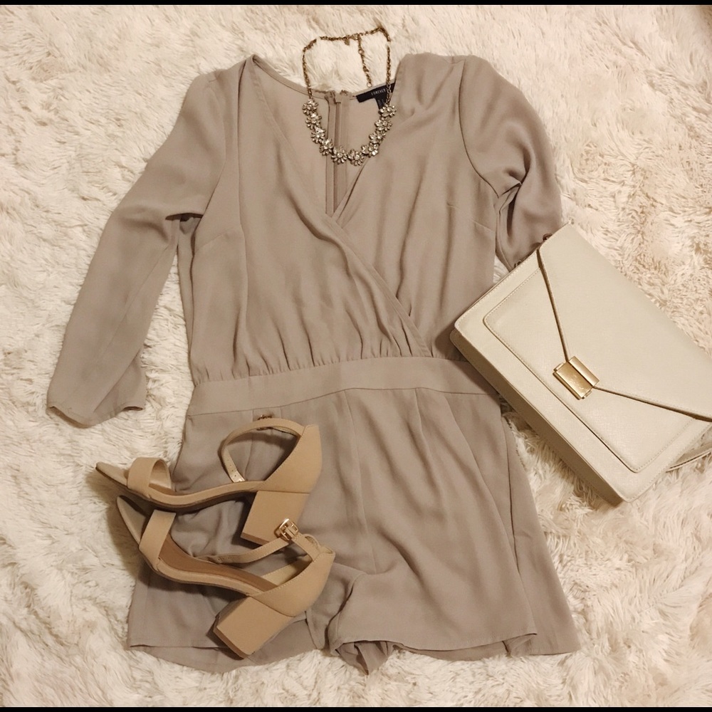 Nude Forever 21 Romper