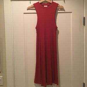 High neck midi dress