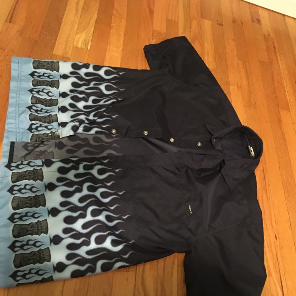 Men's tiki button up shirt