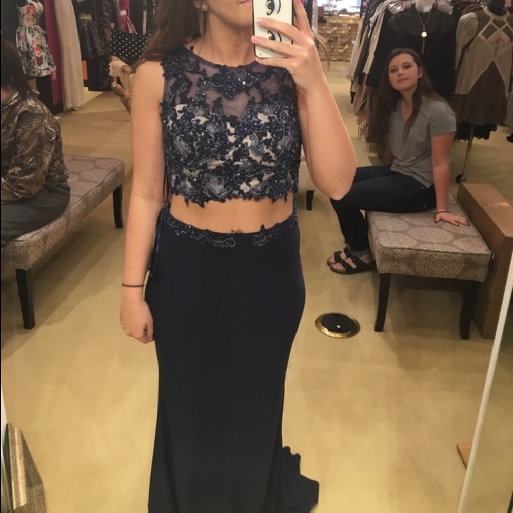 BNWT navy blue two piece dress