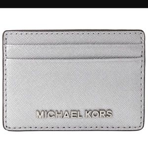 Michael Kors Jet Set Card Holder - Silver