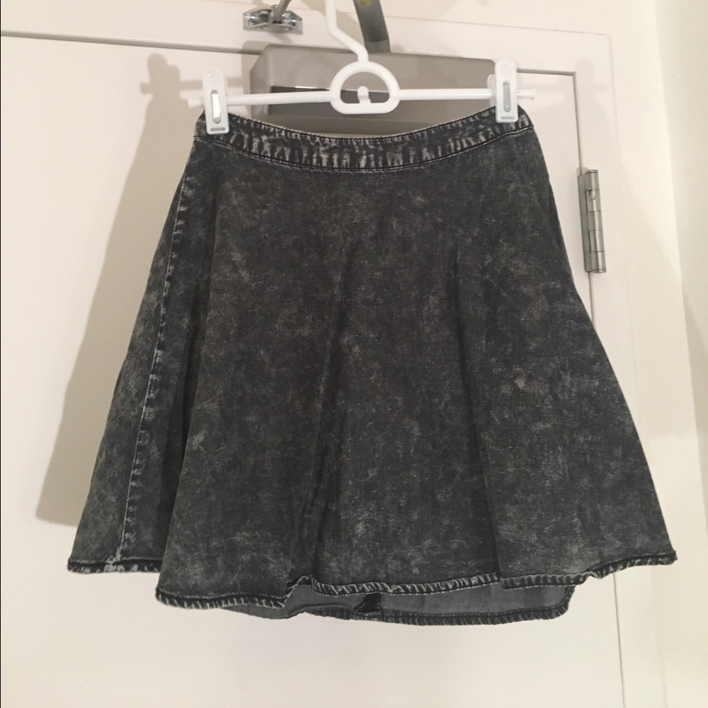 Acid Wash Denim Skirt