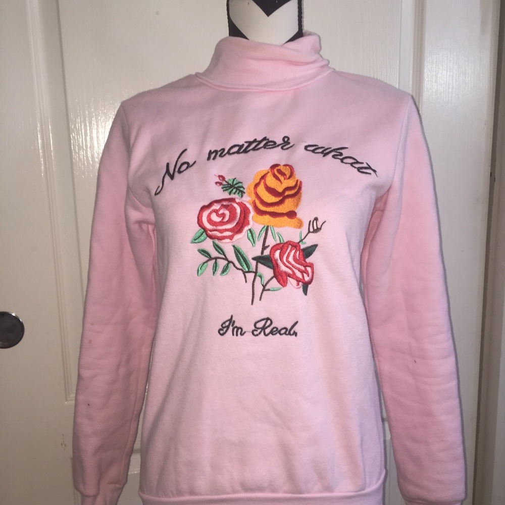 INU INU pink turtleneck