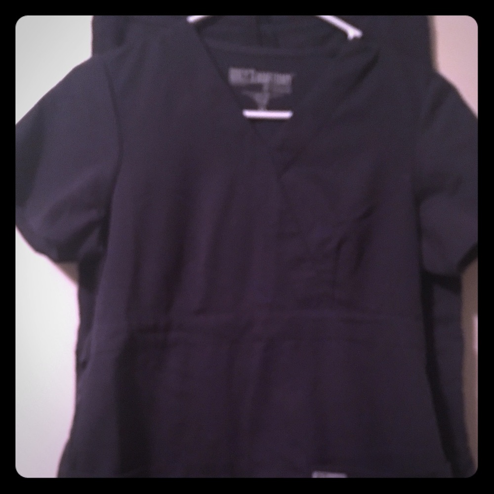 Greys Anatomy Scrubs-charcoal-xs top