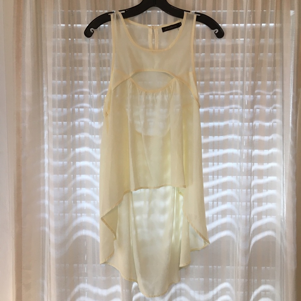 LF / Kiwi Tucker Sheer keyhole hi-lo Top