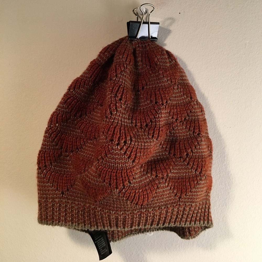 Orange/gray Knit Cap
