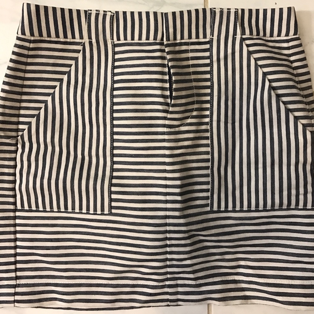 Madewell stripes linen skirt
