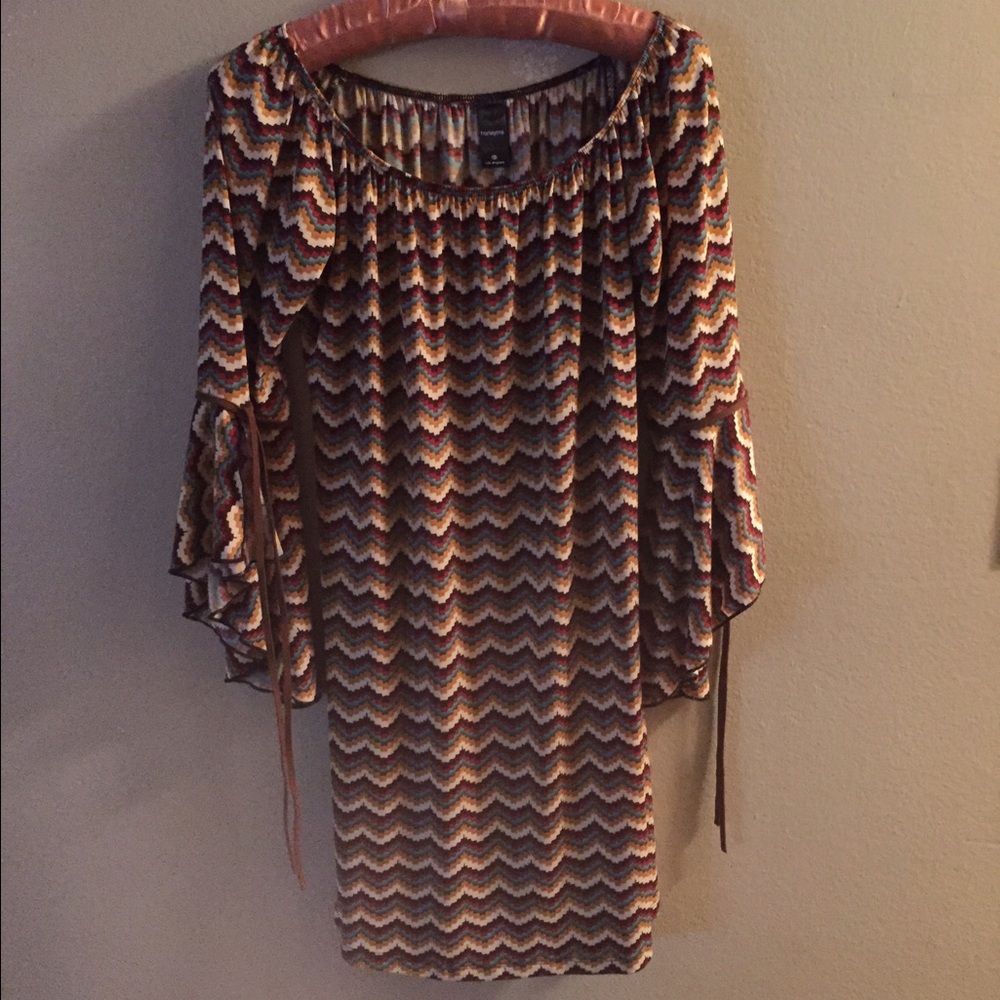 Multicolored Polyester Rayon Dress