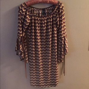 Multicolored Polyester Rayon Dress