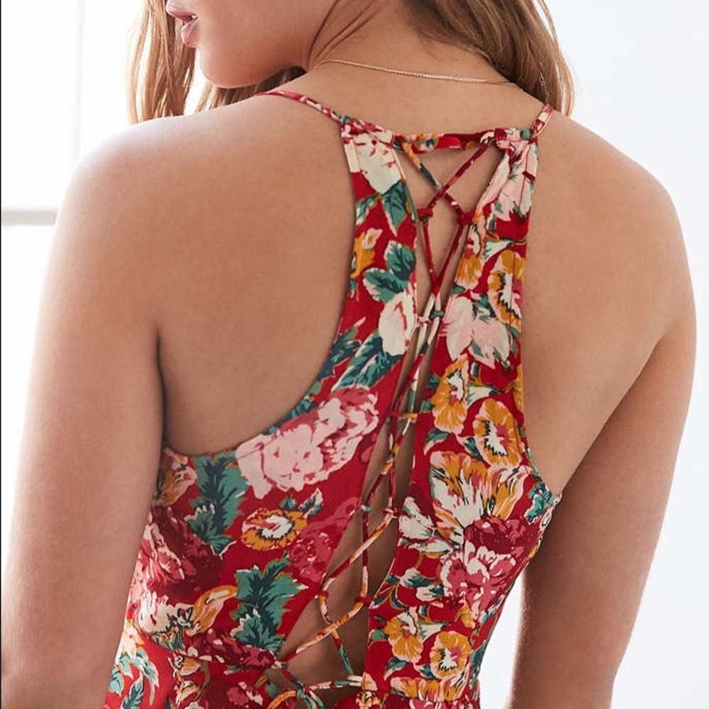Floral Boho Ruffle Wrap Mini Summer Dress 🌸🌺 - Picture 3 of 6