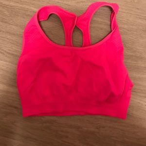Pink sports bra