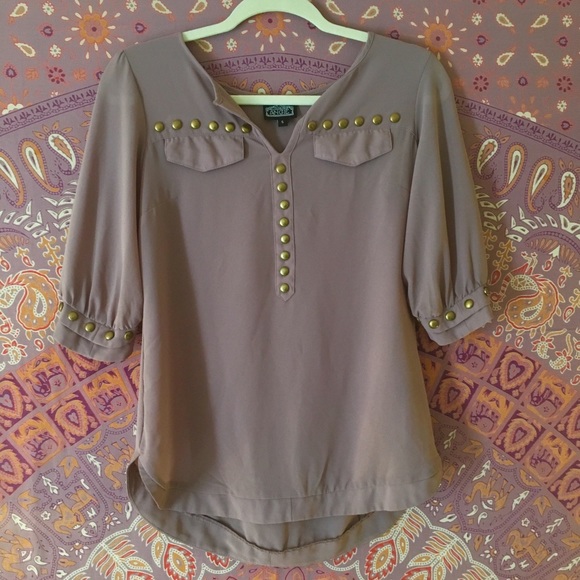 Chiffon shirt with embellishments! Size S - Picture 1 of 4