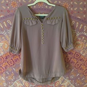 Chiffon shirt with embellishments! Size S
