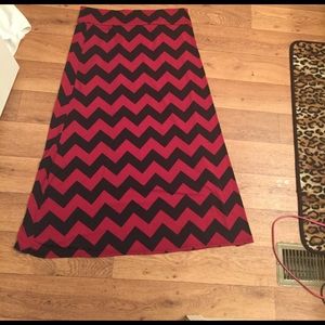 Chevron maxi skirt