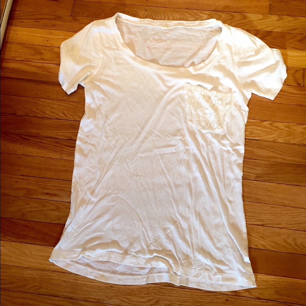 :j crew: sequined pocket tee