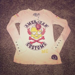 Affliction Women's Thermal Shirt.