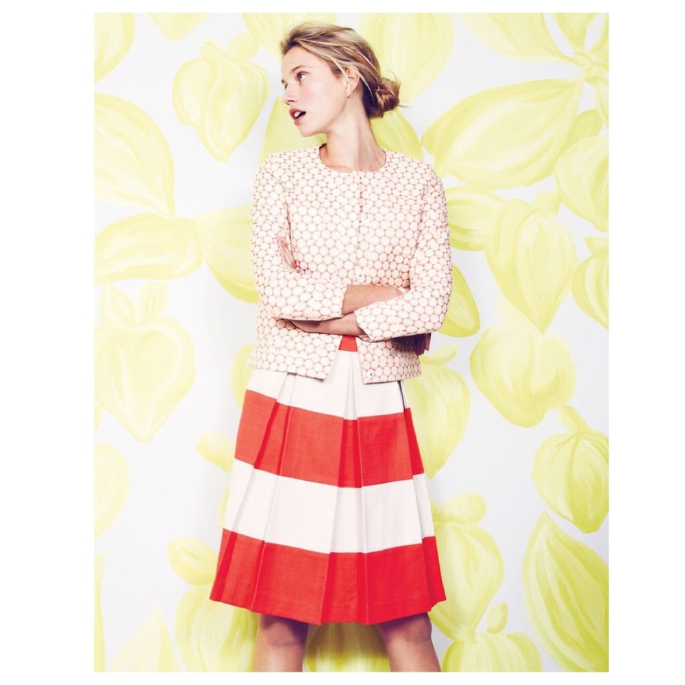 Boden • Striped pleated skirt