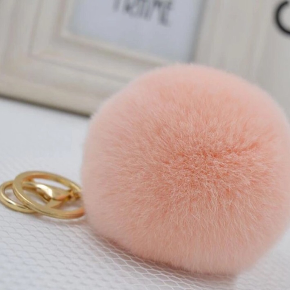 2 for $10!!  Faux Rabbit Keychain PomPoms! - Picture 6 of 8