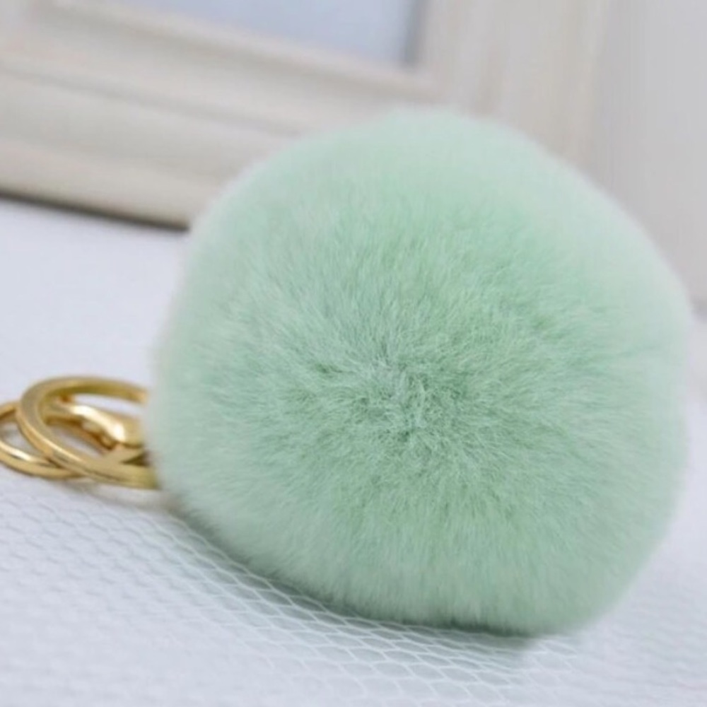 2 for $10!!  Faux Rabbit Keychain PomPoms! - Picture 5 of 8