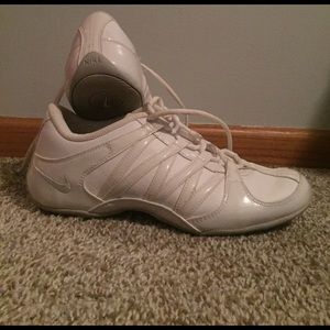 White Nike cheer shoes