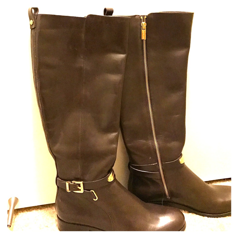 MK Michael Kors tall riding boots.